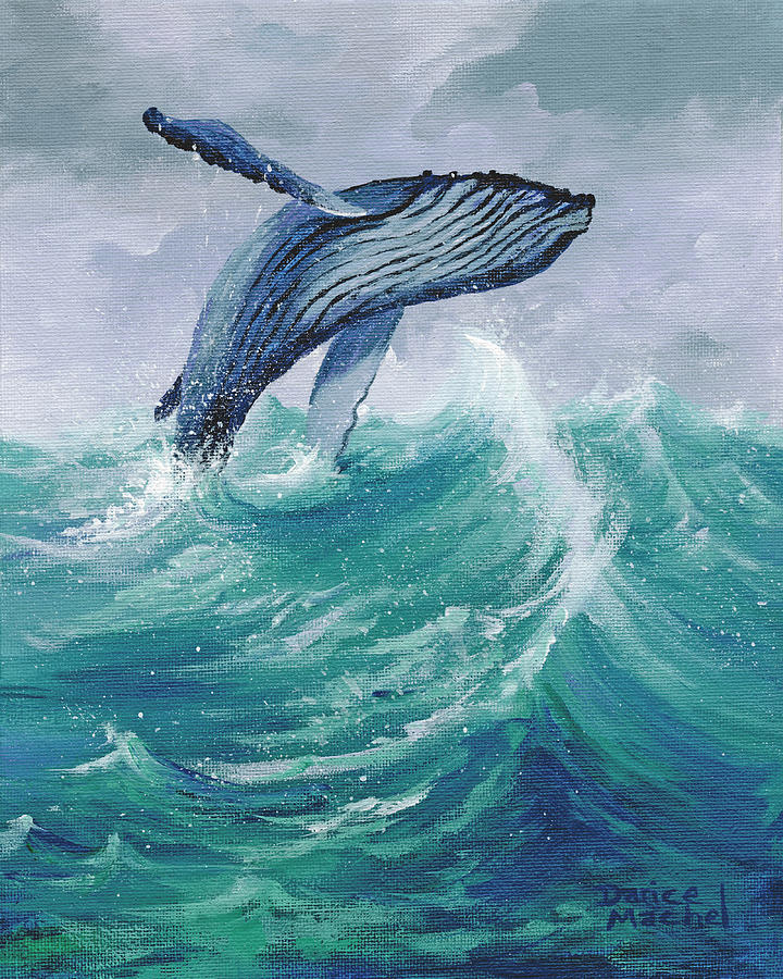 Breaching In The Storm  Painting by Darice Machel McGuire