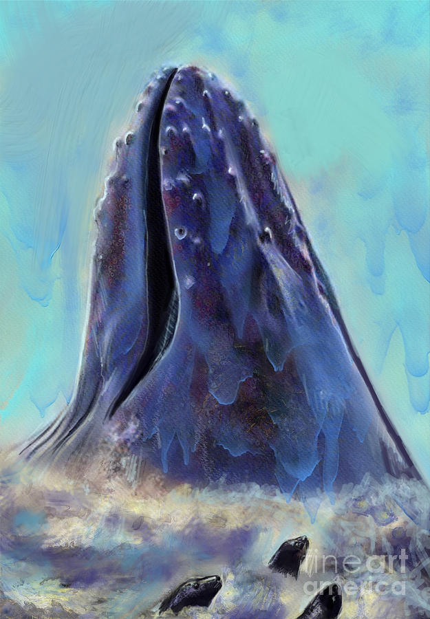 Whale Digital Art - Breaching by Scott Smith