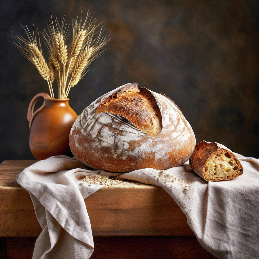 Bread 01 Food Still Life Digital Art by Matthias Hauser