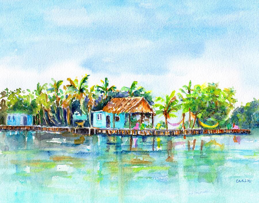  Bread and Butter Caye Belize Painting by Carlin Blahnik CarlinArtWatercolor