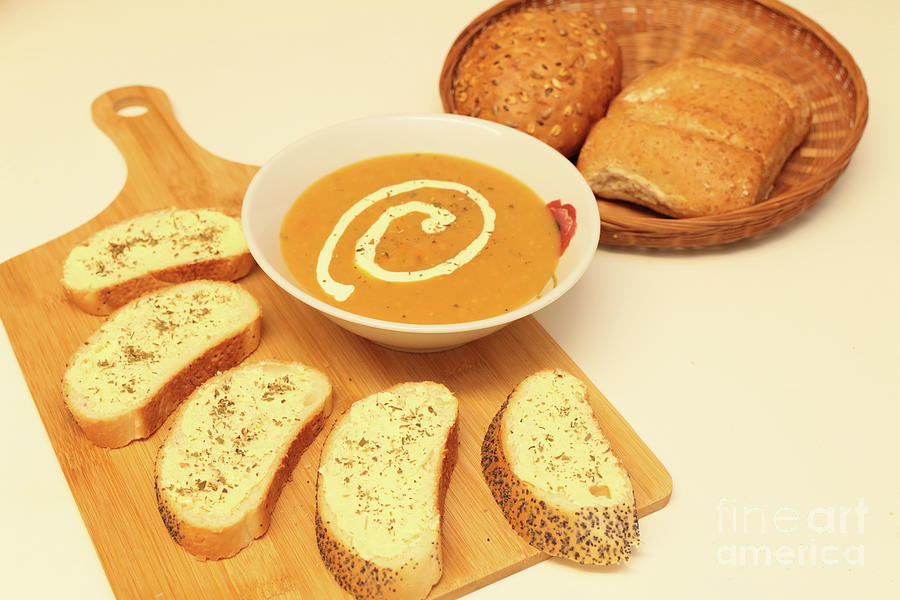 Bread and Soup Photograph by Stephen Melia