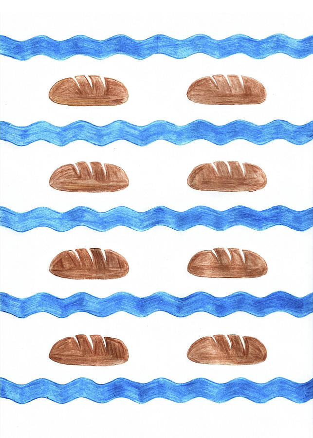 Bread Drawing - Bread Upon the Waters by Bible Verse