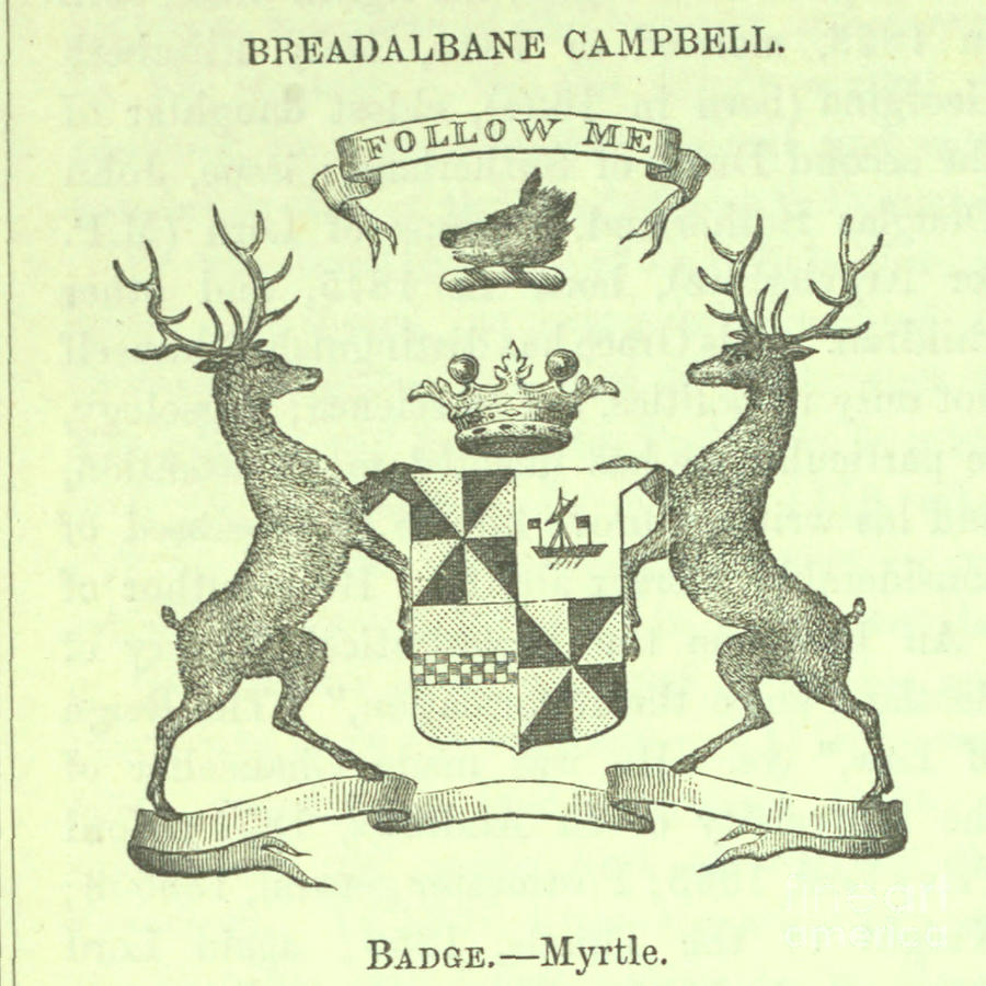 Breadalbane Campbell coat of arms, crest, and motto n2 Drawing by ...