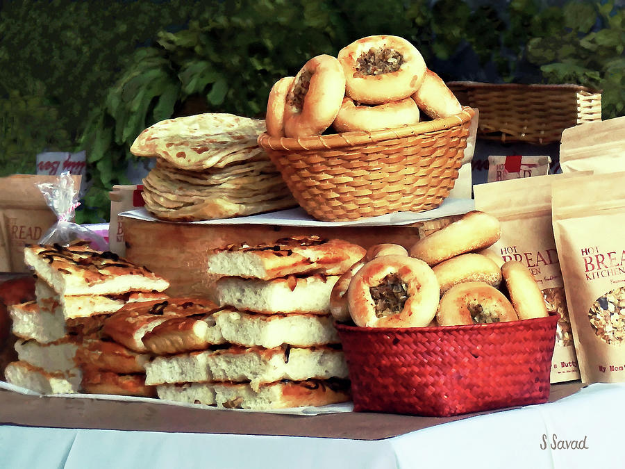 Breads at Farmers Market Photograph by Susan Savad