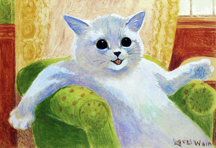 Break - Digital Remastered Edition Painting by Louis Wain