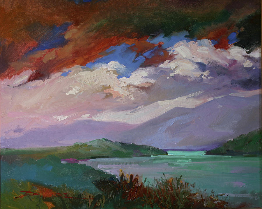 Break in the Storm Painting by Elizabeth - Betty Jean Billups