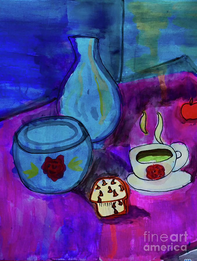 Breakfast.  A Matise Style by Christine Tyler Painting by Christine Tyler