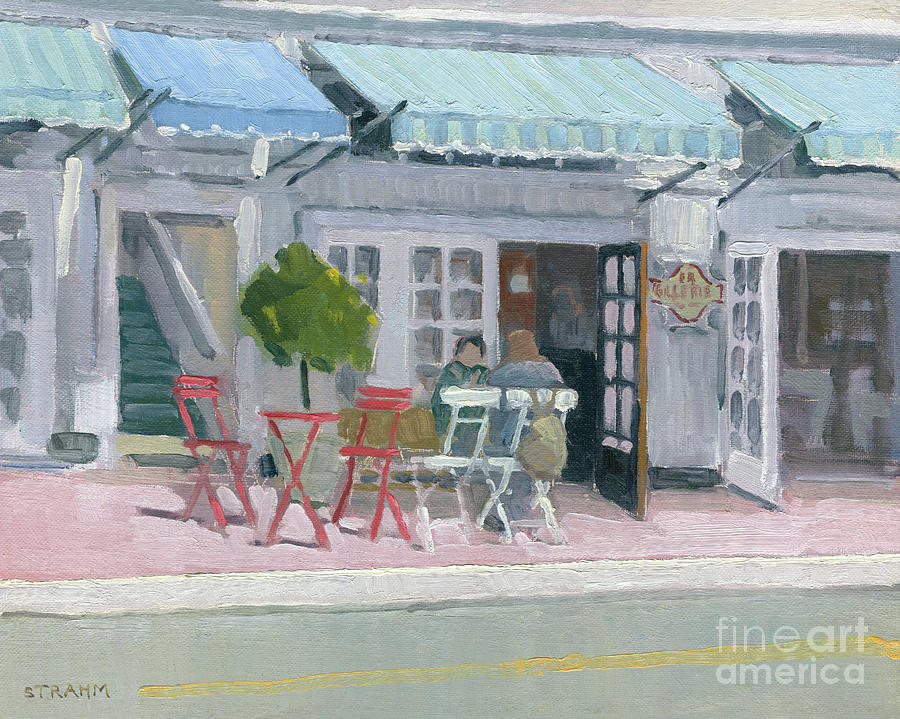 Breakfast at La Galette - San Clemente, California Painting by Paul Strahm
