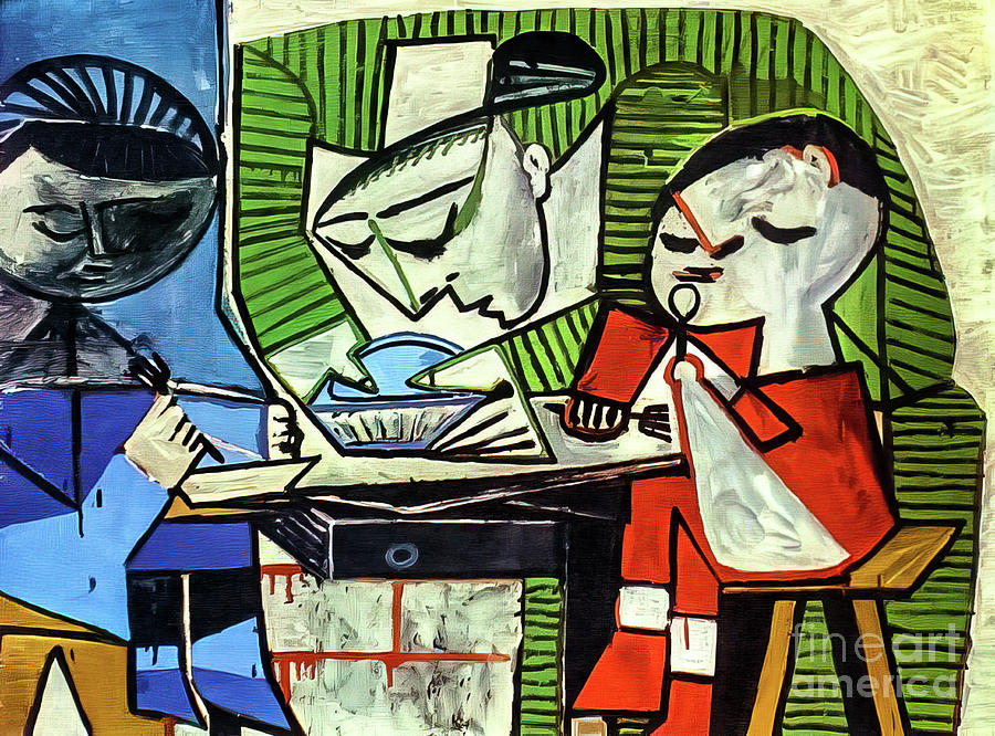 Breakfast by Pablo Picasso 1953 Painting by Pablo Picasso