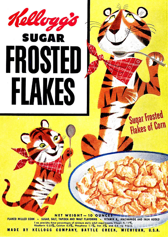 Cereal Photograph - Breakfast Cereal Tony The Tiger Frosted Flakes Pop Art Nostalgia 20231122 by Wingsdomain Art and Photography