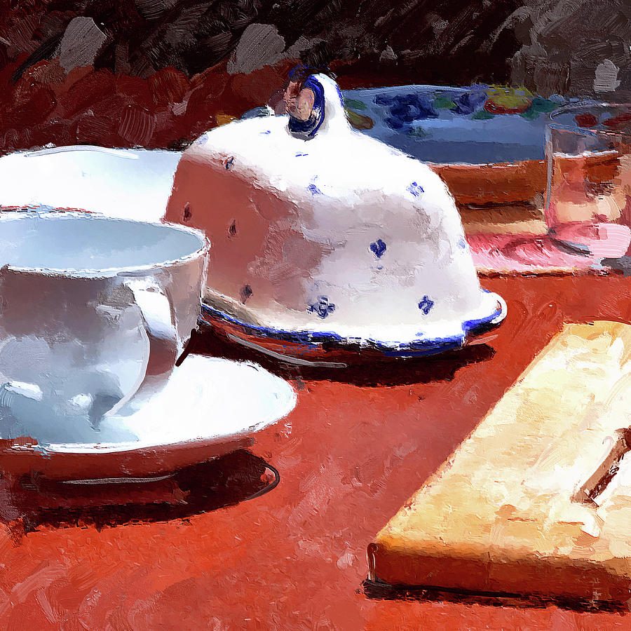 Breakfast in Provence Digital Art by Tatiana Travelways