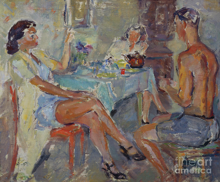 Breakfast Painting by O Vaering by Soren Onsager