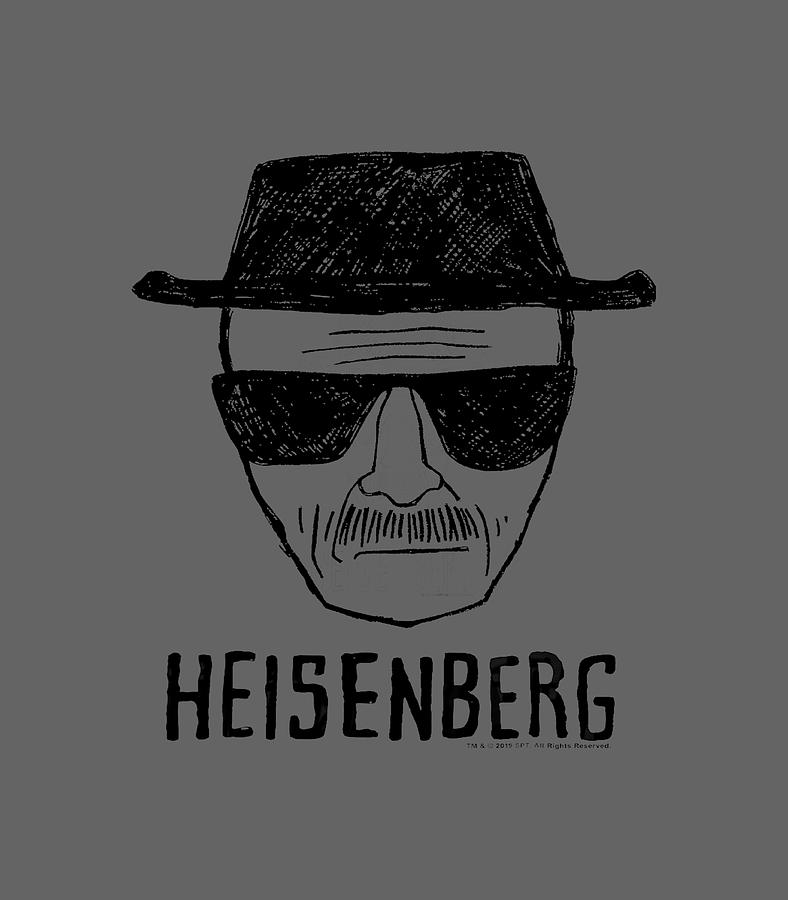 Breaking Bad Heisenberg Head Shot Sketch Digital Art by Kaila Aya ...