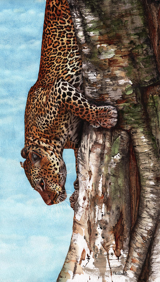 Breaking Cover Leopard Print Painting