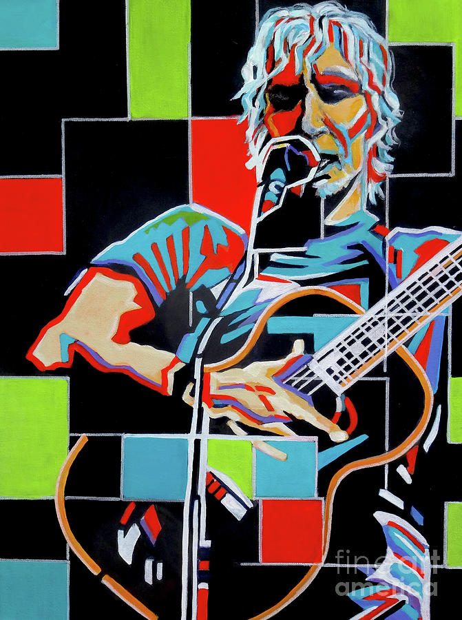 Breaking Down The Wall - Roger Waters Painting by Tanya Filichkin