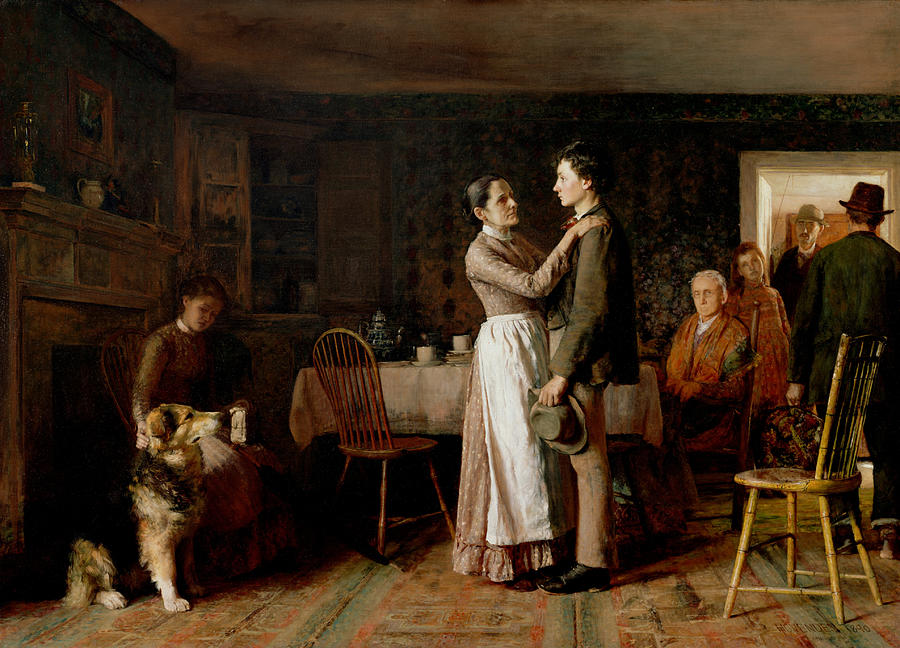 Breaking Home Ties, 1890 Painting by Thomas Hovenden