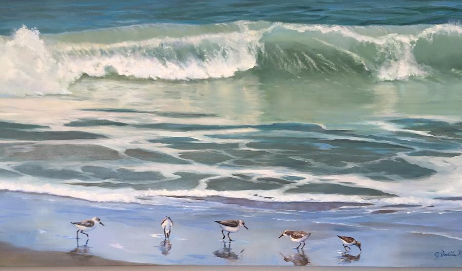 Breaking Surf Painting by Judy Rixom