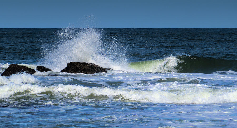 Breaking Wave Splash Panorama Photograph by Jeremy Hayden