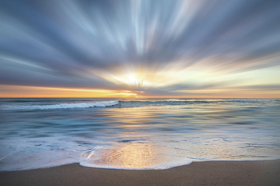 Breaking Waves at Dawn Dreamscape Photograph by Debra and Dave Vanderlaan