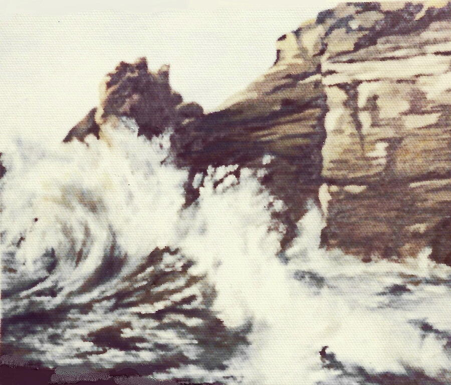 Scene Painting - Breaking Waves by Barbara Keith