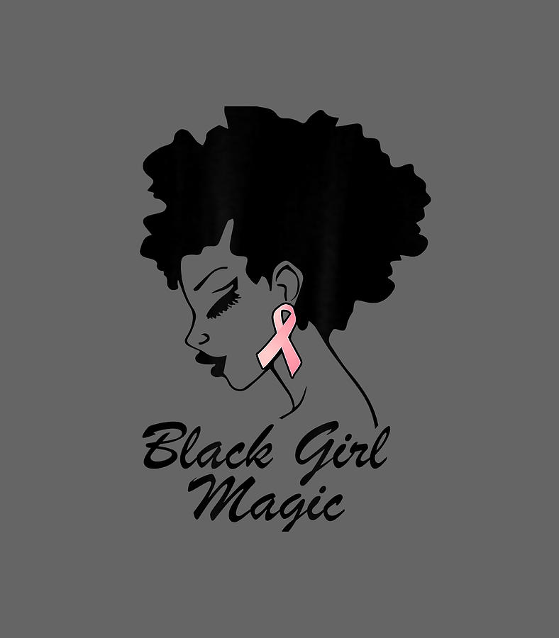 Breast Cancer Black Women Awareness Afro Digital Art By Khadiz Jacks ...