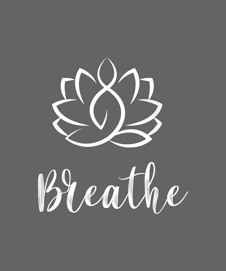 Breathe Buddha Lotus Flower Meditation Yoga Digital Art by Dorras Mar ...