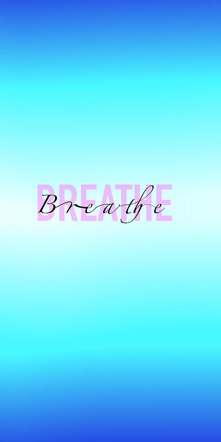 Breathe calligraphy Poster stars Painting by Murphy Miller - Fine Art ...