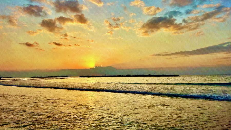 Sunset Digital Art - Breathtaking Mediterranean Sunset by Pamela Storch