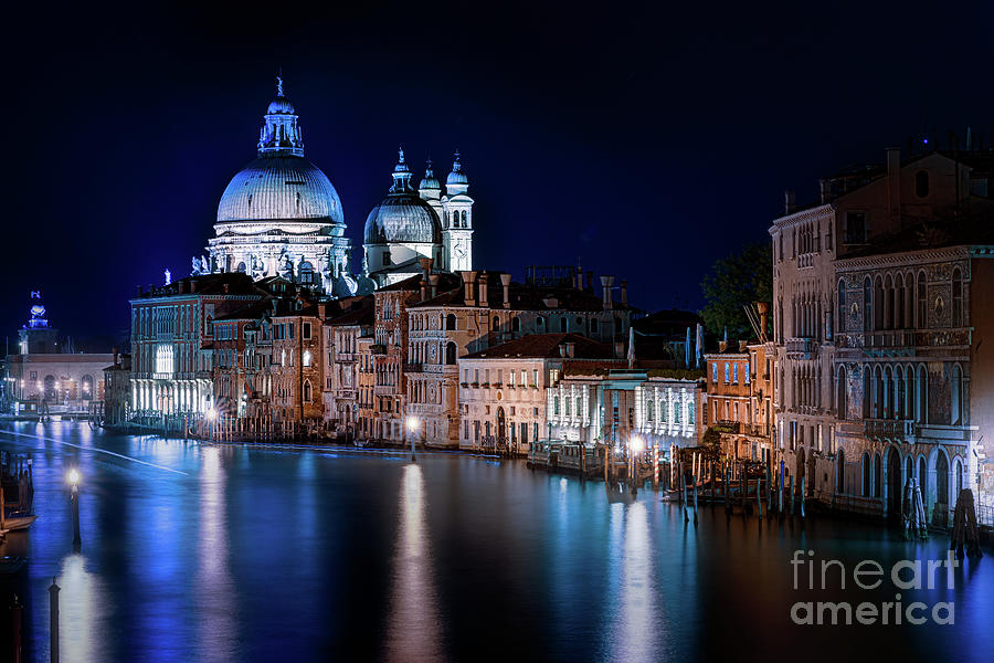 Breathtaking Venice by night  Photograph by The P