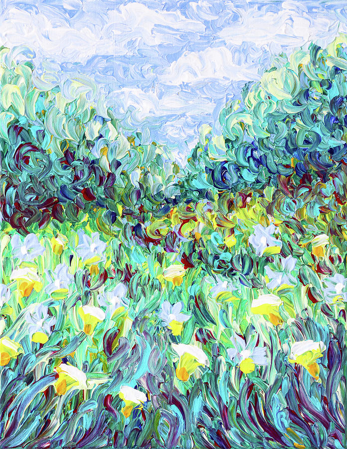 Breezy Meadow Painting by Bari Rhys