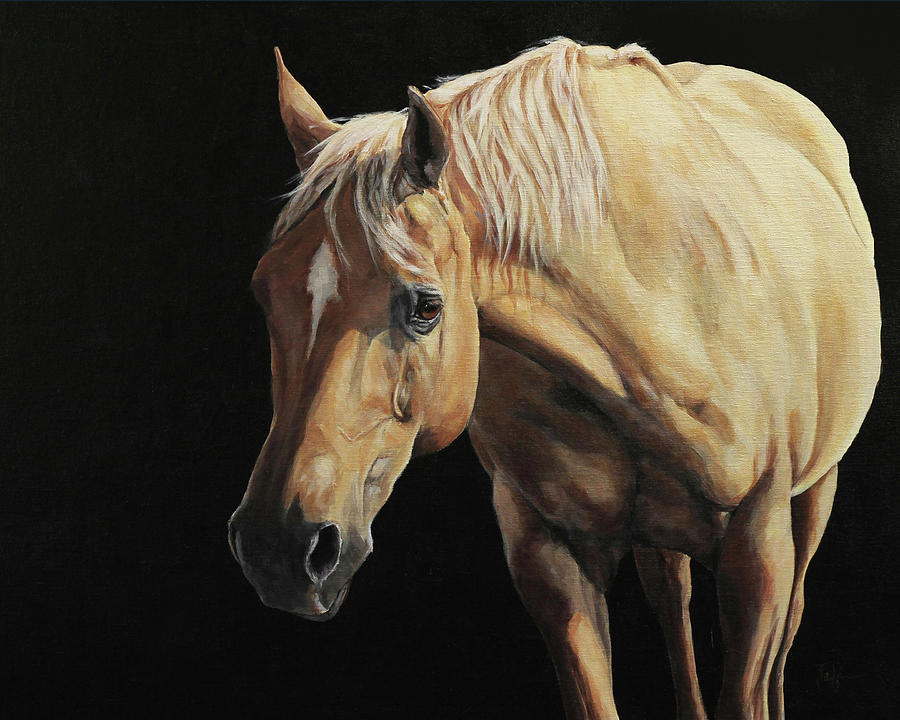 Horse Painting - Breezy2 by Joan Frimberger