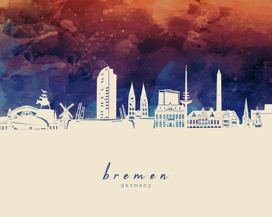 Bremen Skyline Panorama 3 Digital Art