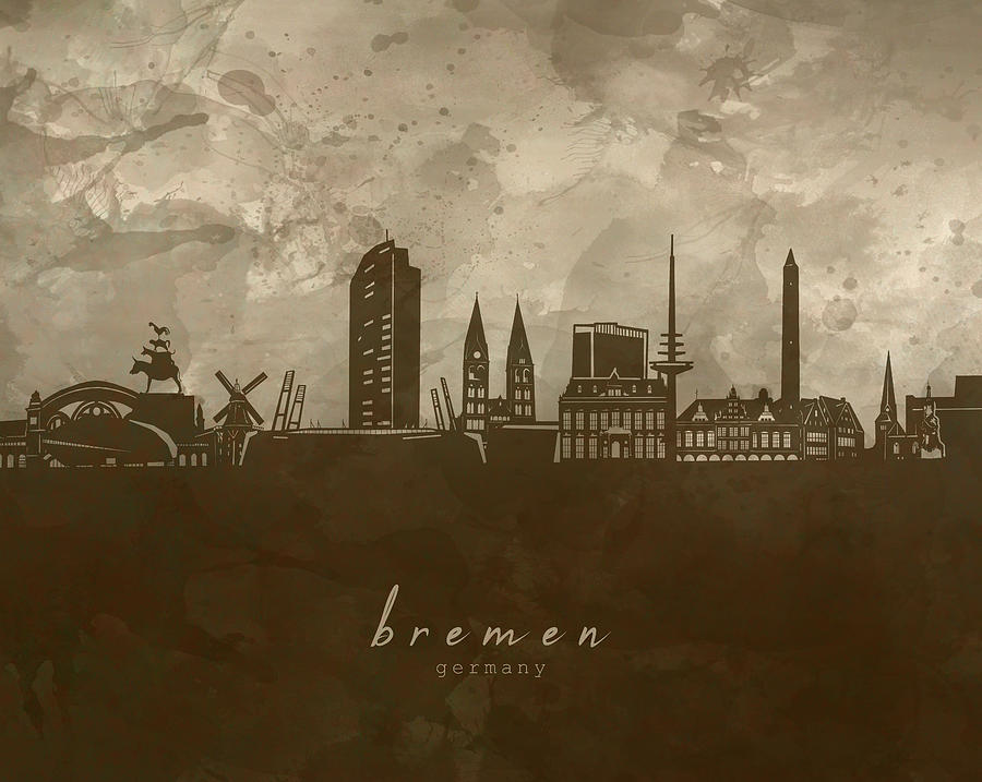 Bremen Skyline Panorama 4 Digital Art