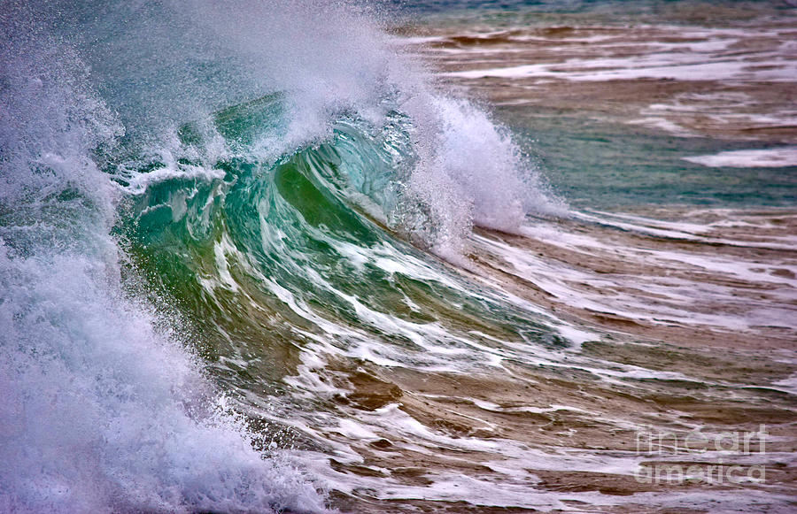Brenneckes  Beach Marble Wave Photograph by Debra Banks