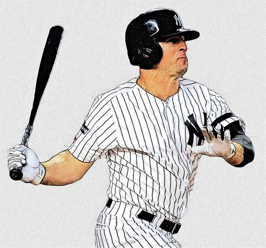 Brett Gardner - LF - New York Yankees Digital Art by Bob Smerecki - Pixels