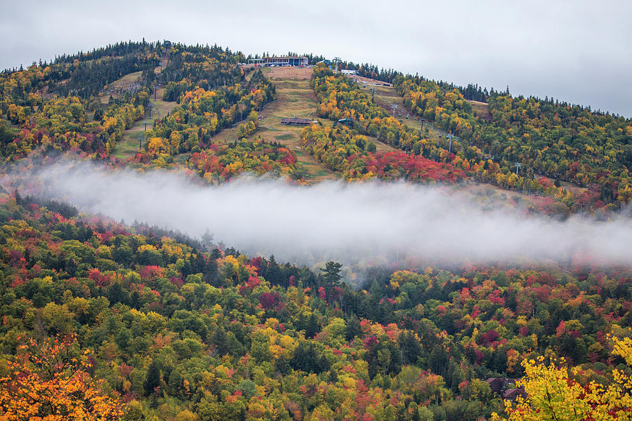 Bretton Woods Autumn Mist Photograph by White Mountain Images