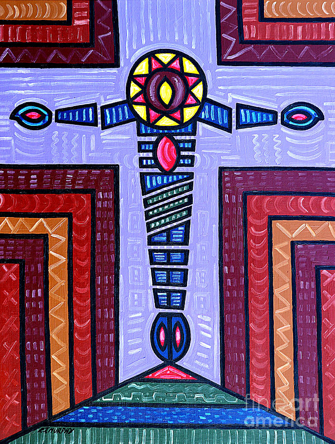 Easter Painting - Cross 1 by Patrick J Murphy
