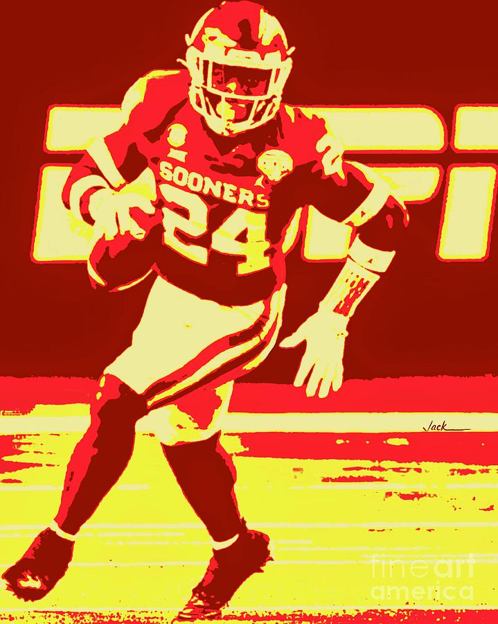 Oklahoma Painting - Brian Asamoah by Jack Bunds Oklahoma Painting - Brian Asamoah by Jack Bunds