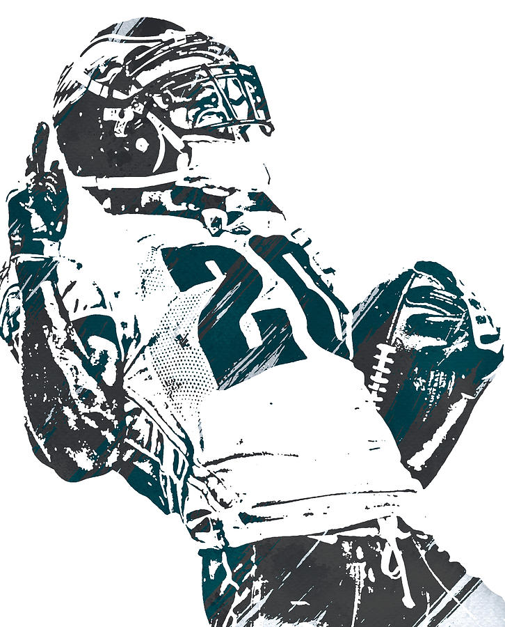 Brian Dawkins Philadelphia Eagles Watercolor Strokes Pixel Art 1 Greeting  Card by Joe Hamilton