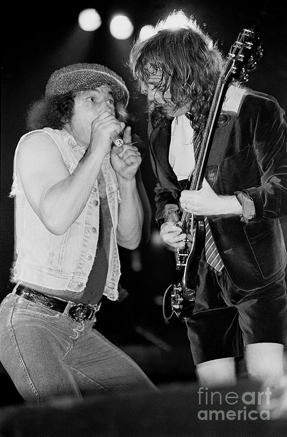 Brian Johnson And Angus Young Ac Dc Photograph By Concert Photos