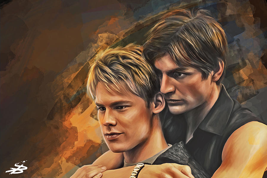 Brian Kinney and Justin Taylor. Queer as Folk digital fanart pos ...