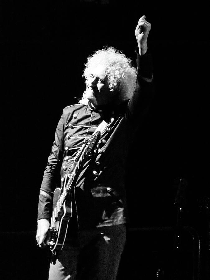 Brian May Photograph - Brian May at the Taylor Hawkins Tribute Los Angeles by John Hardin