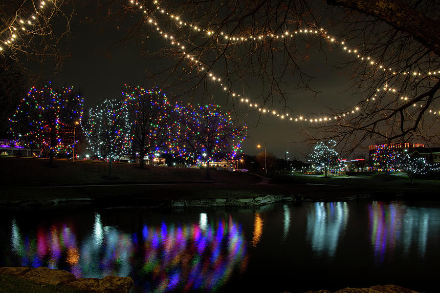 Briarcliff Village Christmas Lights Photograph by Carol Schultz Fine