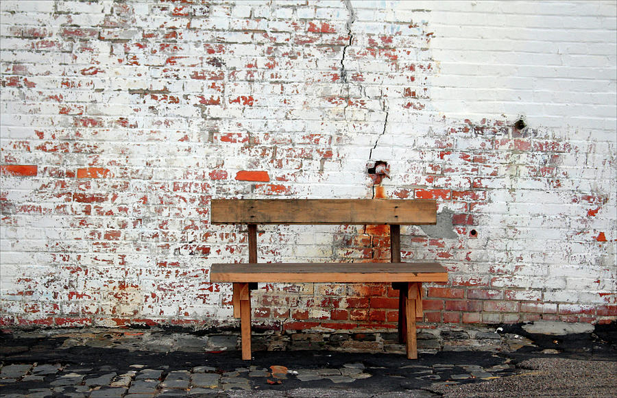 Brick Alley With Bench Photograph by Cynthia Guinn