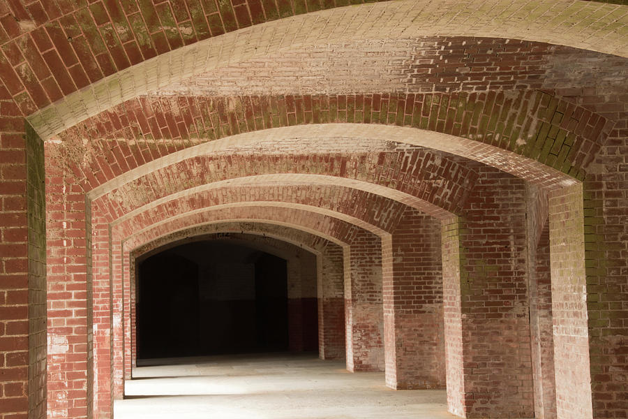 Brick armory tunnel at the Golden Gate Bridge Photograph by Audra Brianne