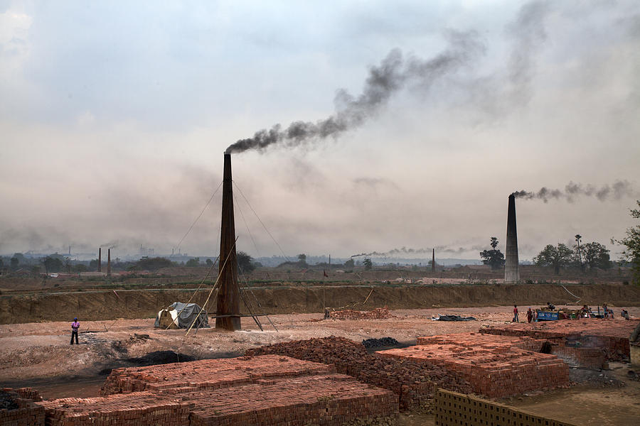 Brick factory & Air Pollution,late evening Photograph by Partha Pal