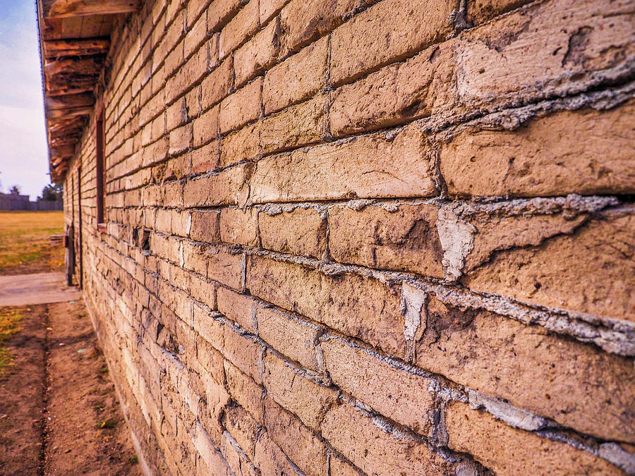 Brick Wall at Fort Kearney Nebraska Photograph by James C Richardson