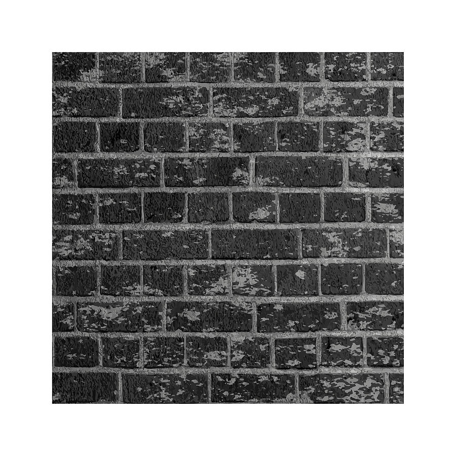 Brick Wall black Black brick Poster love Painting by Will Taylor | Fine ...