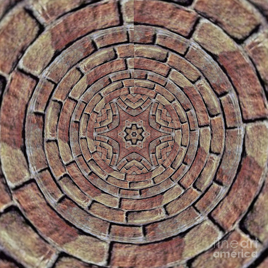 Brick Wall Circle Digital Art by Charles Robinson