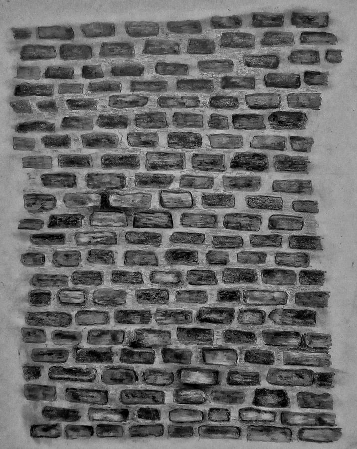 Brick Wall Drawing By Douglas Peres